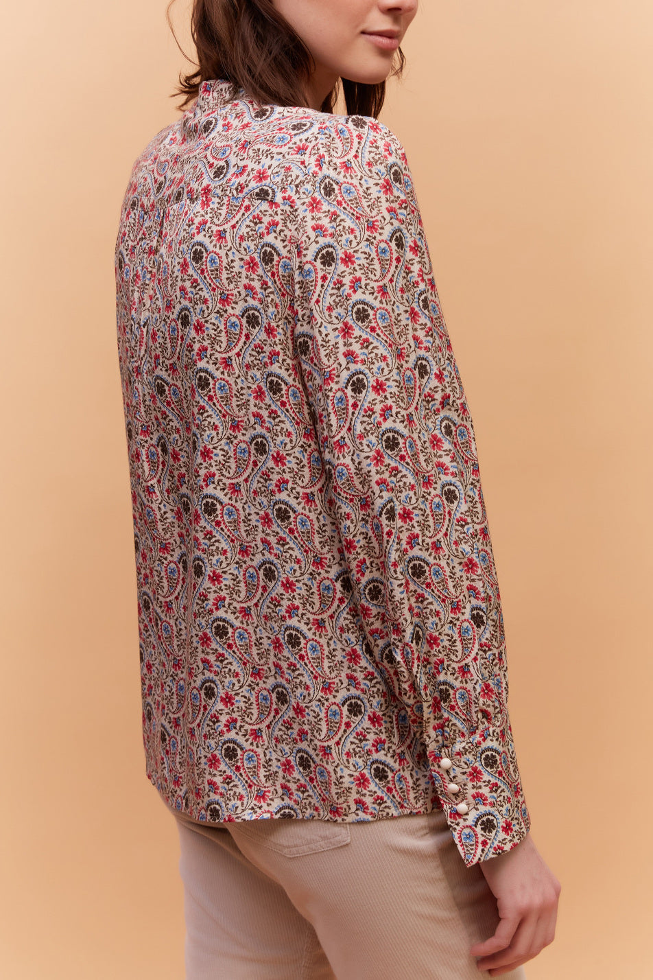 Chemise à volants en voile de coton - CALICIA Faume - seconde main