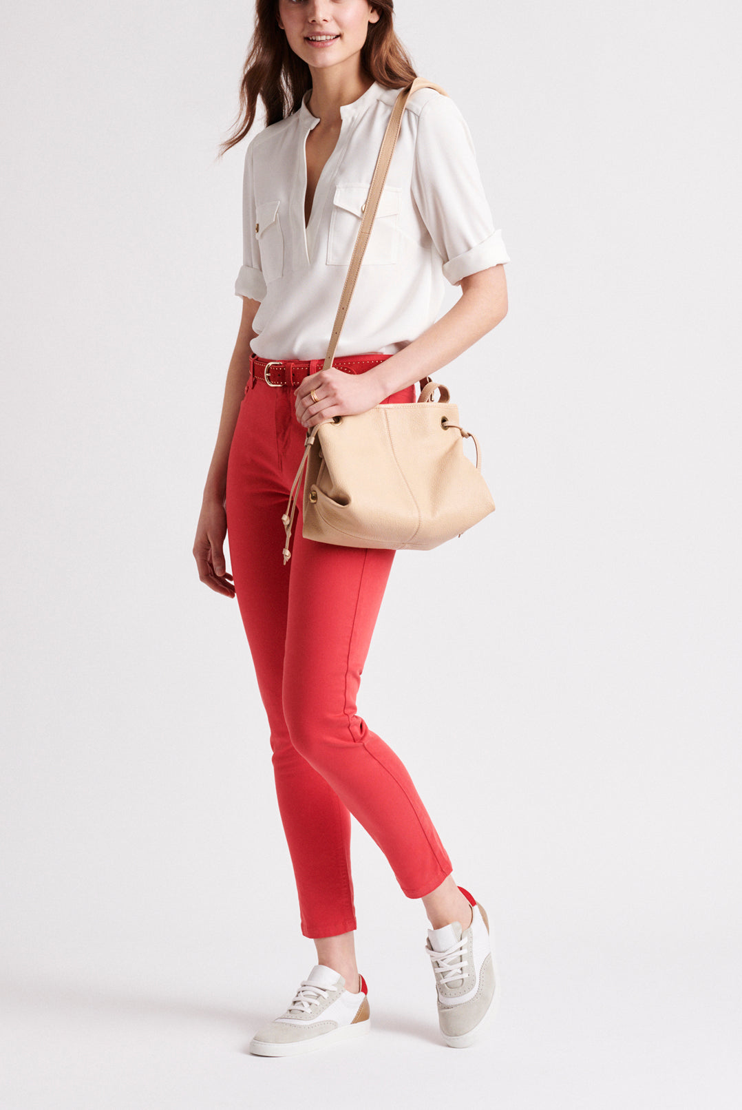 MYRIAM - pantalon slim 7/8 en coton stretch Faume - seconde main