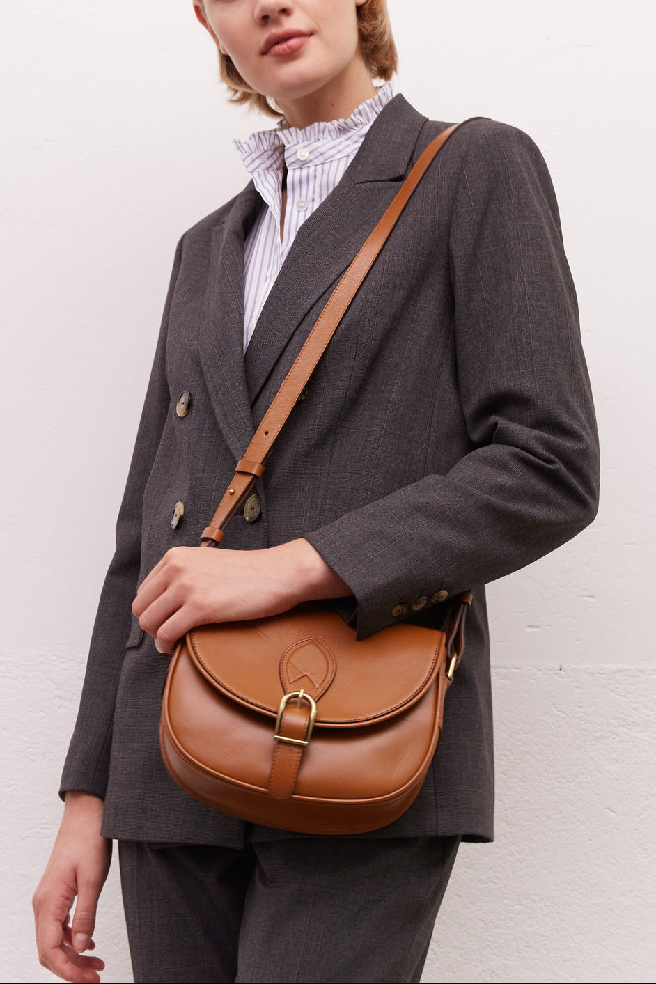 Veste à carreaux à double boutonnage - NORA Faume - seconde main