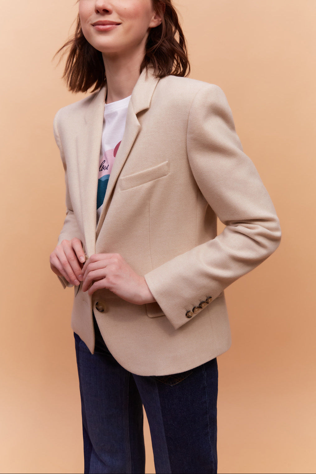 Veste de tailleur en laine mélangée - NALY Faume - seconde main