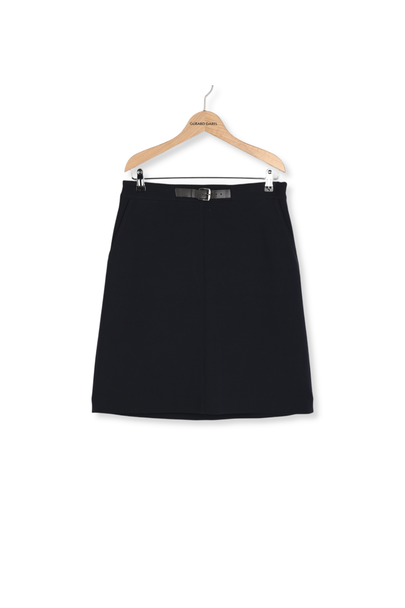 THALLIA - Jupe trapèze en crêpe Faume - seconde main