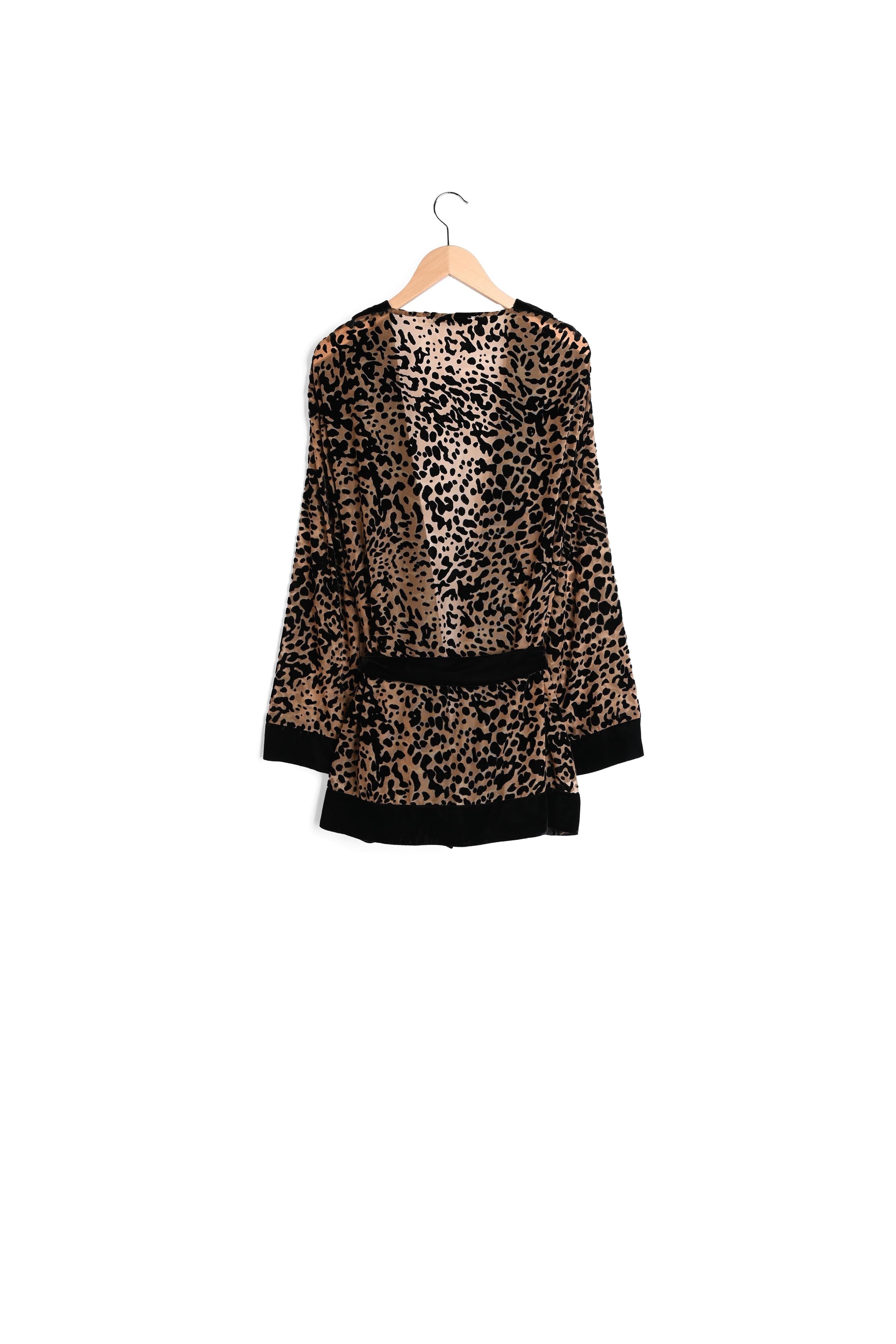 Britt - Veste façon kimono en jacquard animalier Faume - seconde main
