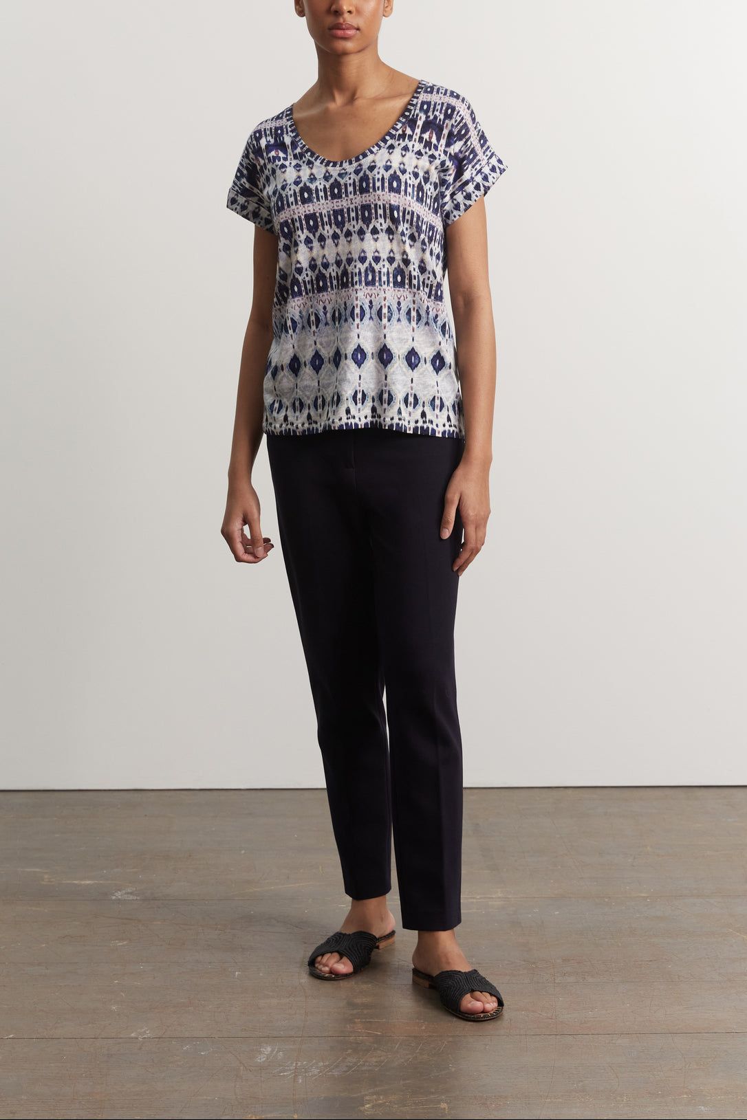 Tee-shirt ethnique en coton mélangé - AALYA Faume - seconde main