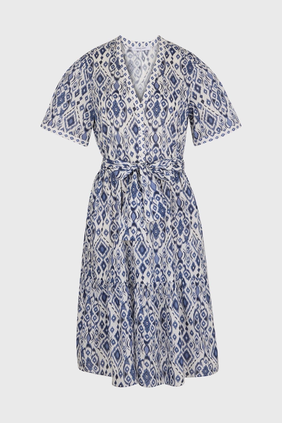 Robe imprimé Ikat en coton - JADE Faume - seconde main