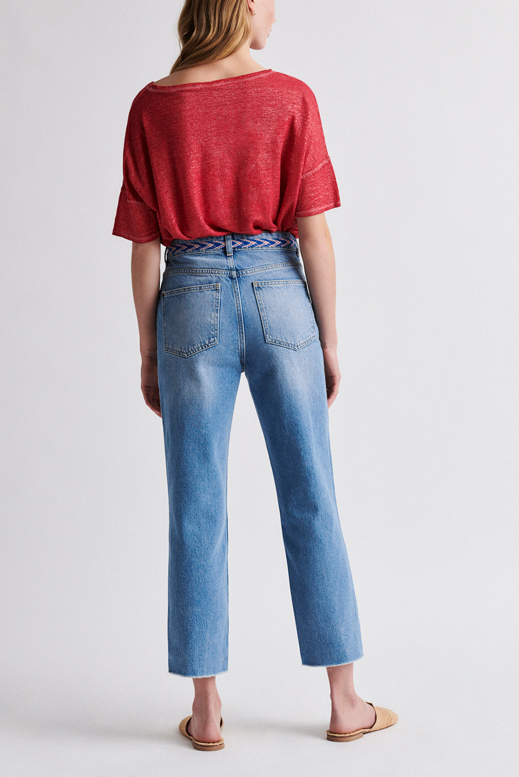 MARLENE - jean large 7/8 avec ceinture Faume - seconde main