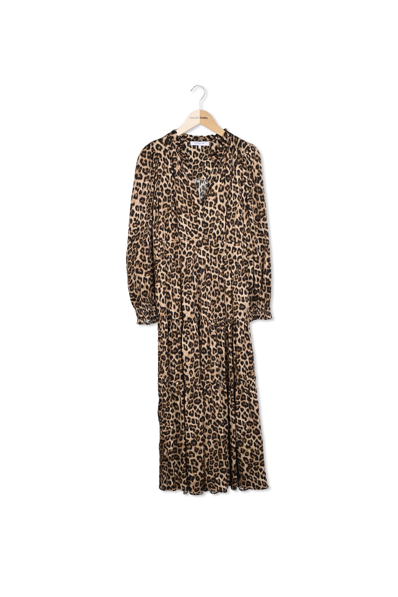 Robe midi en satin léopard - SANNA Faume - seconde main