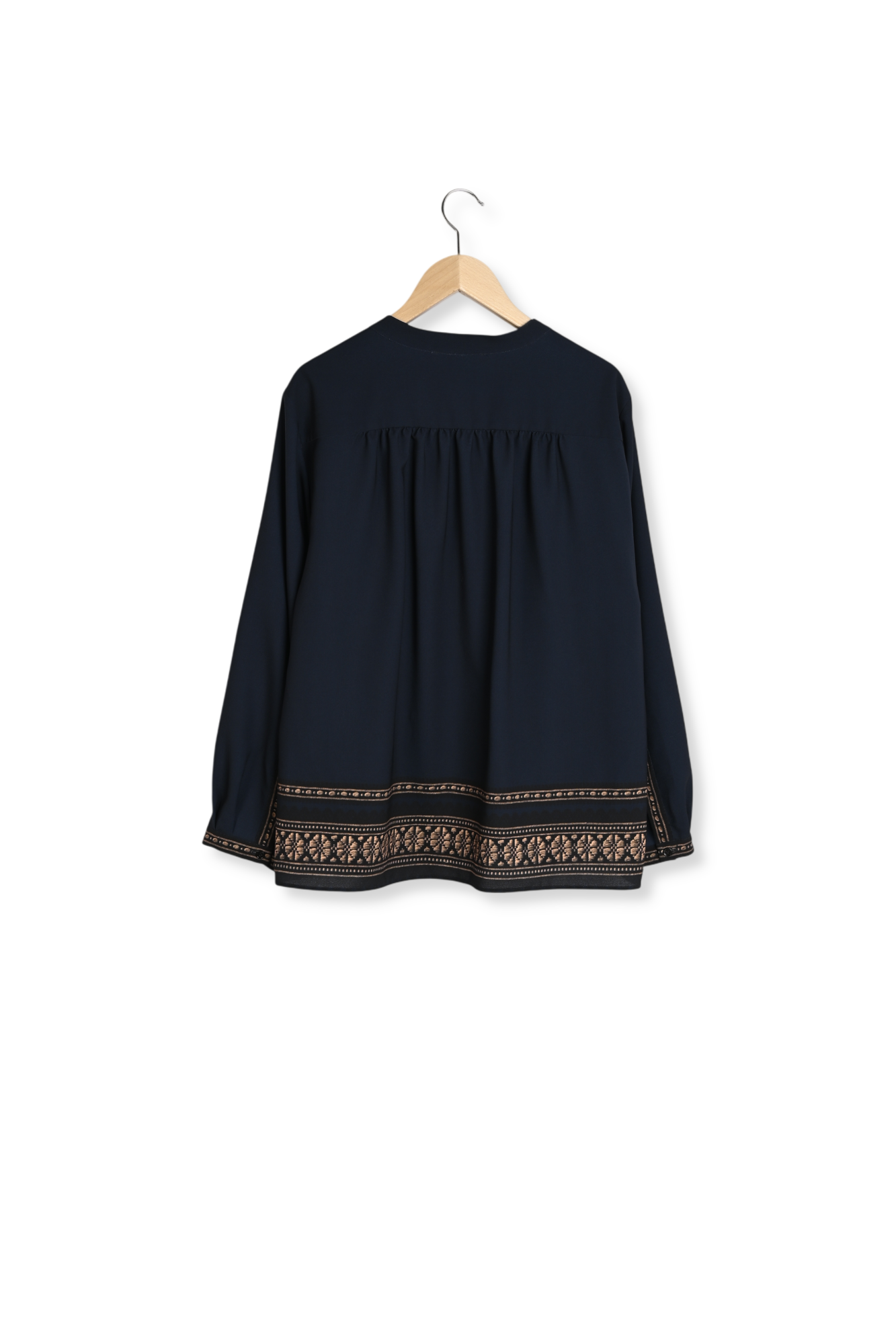 Blouse unie à frises - AURELIE Faume - seconde main