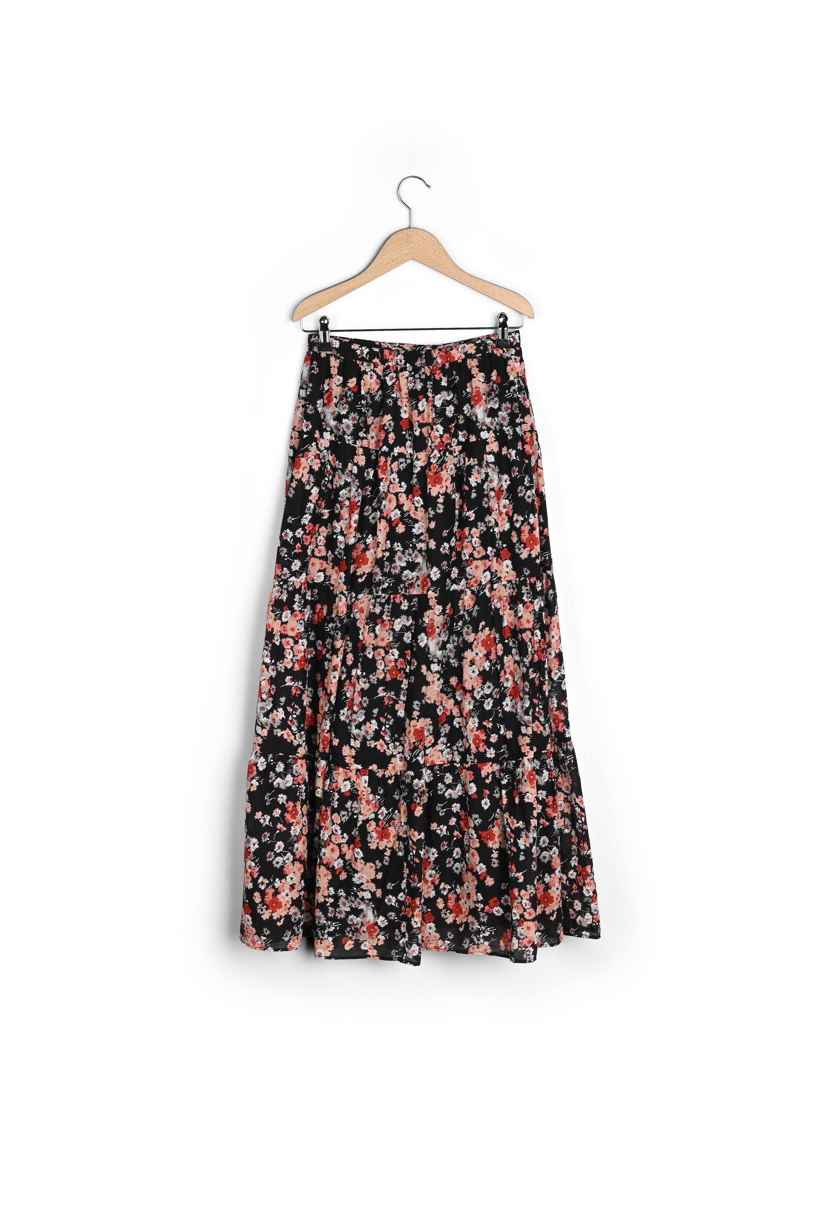 Jupe longue en coton à étages - BEATRICE Faume - seconde main