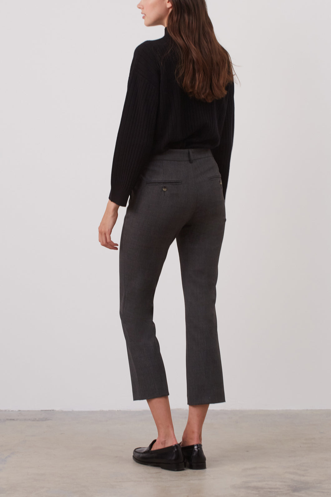 Pantalon droit à carreaux discrets - ELIZ Faume - seconde main