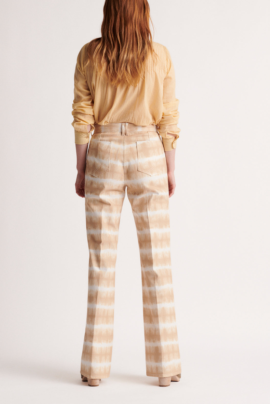 ANNA - Pantalon large taille haute tie and dye Faume - seconde main
