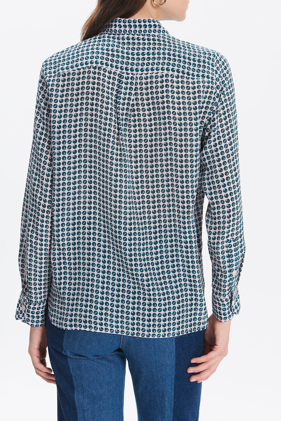 MAYA - Chemisier en soie à pois Faume - seconde main