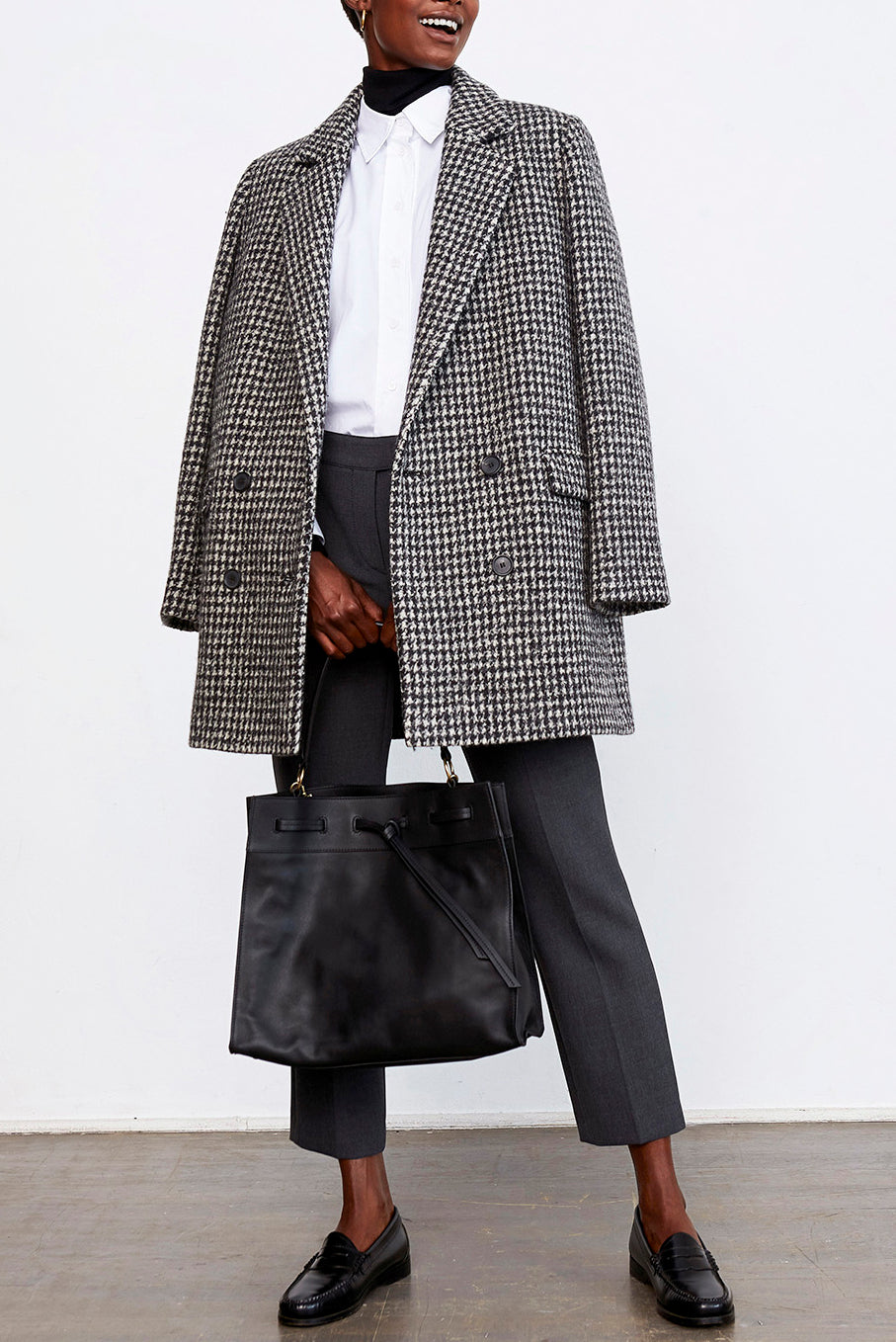 PANDI - Manteau court en laine vierge Faume - seconde main