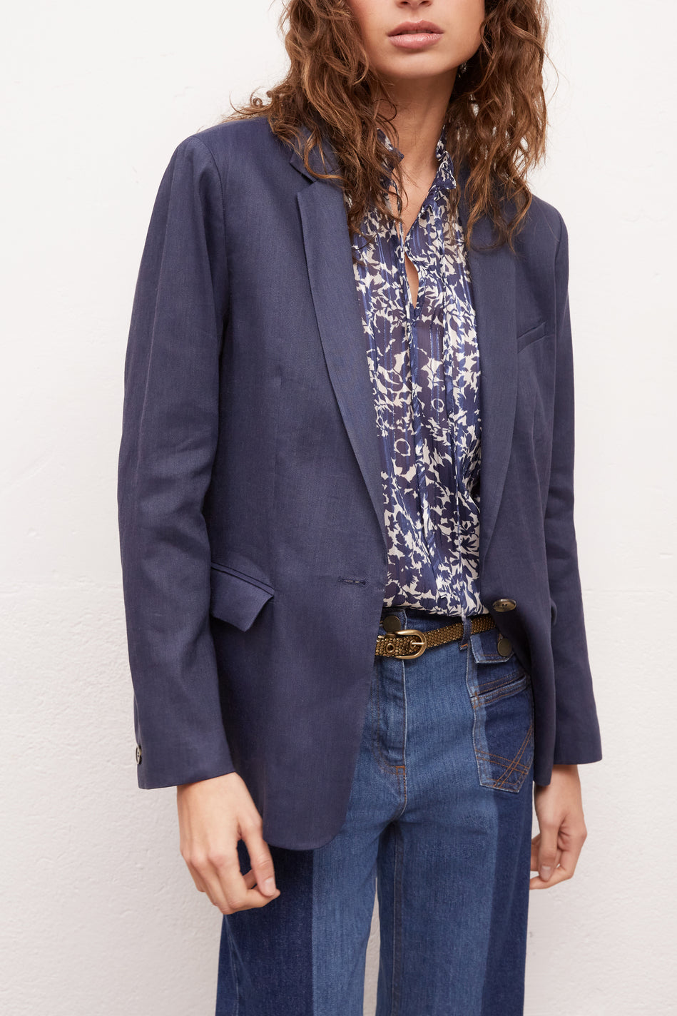 ANTONELLA - Veste de tailleur en lin Faume - seconde main