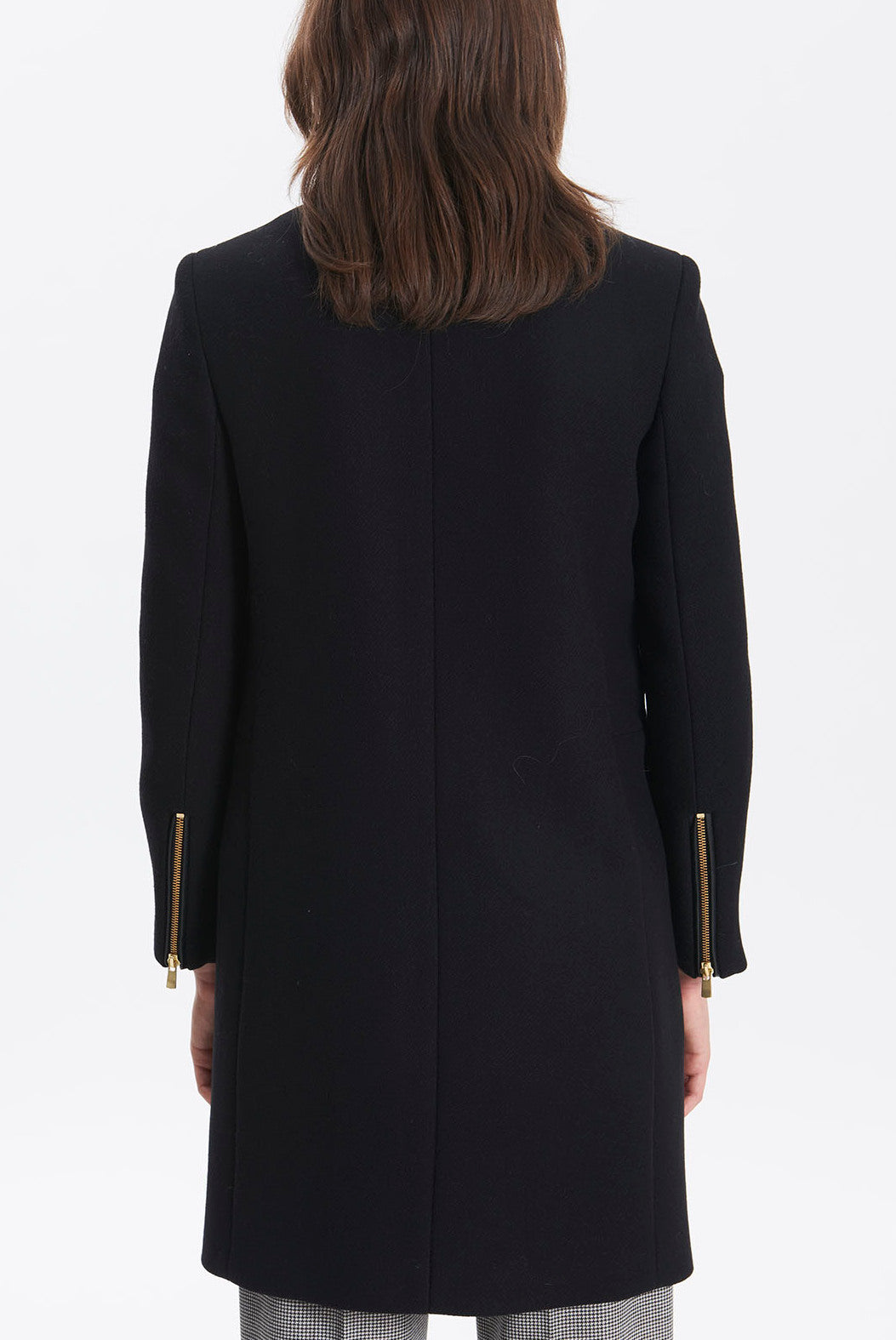 PHANIE - Manteau droit en laine vierge Faume - seconde main
