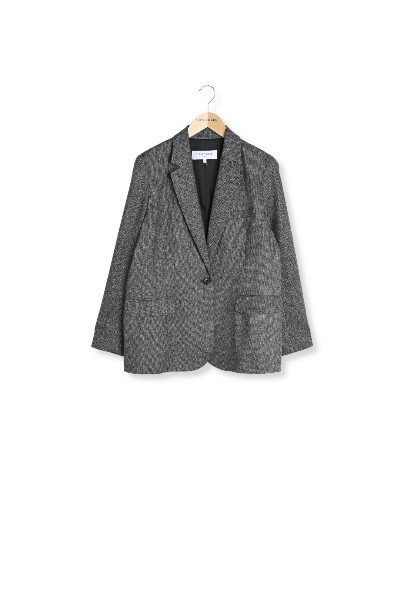Blazer à chevrons et broche - MELANIE Faume - seconde main