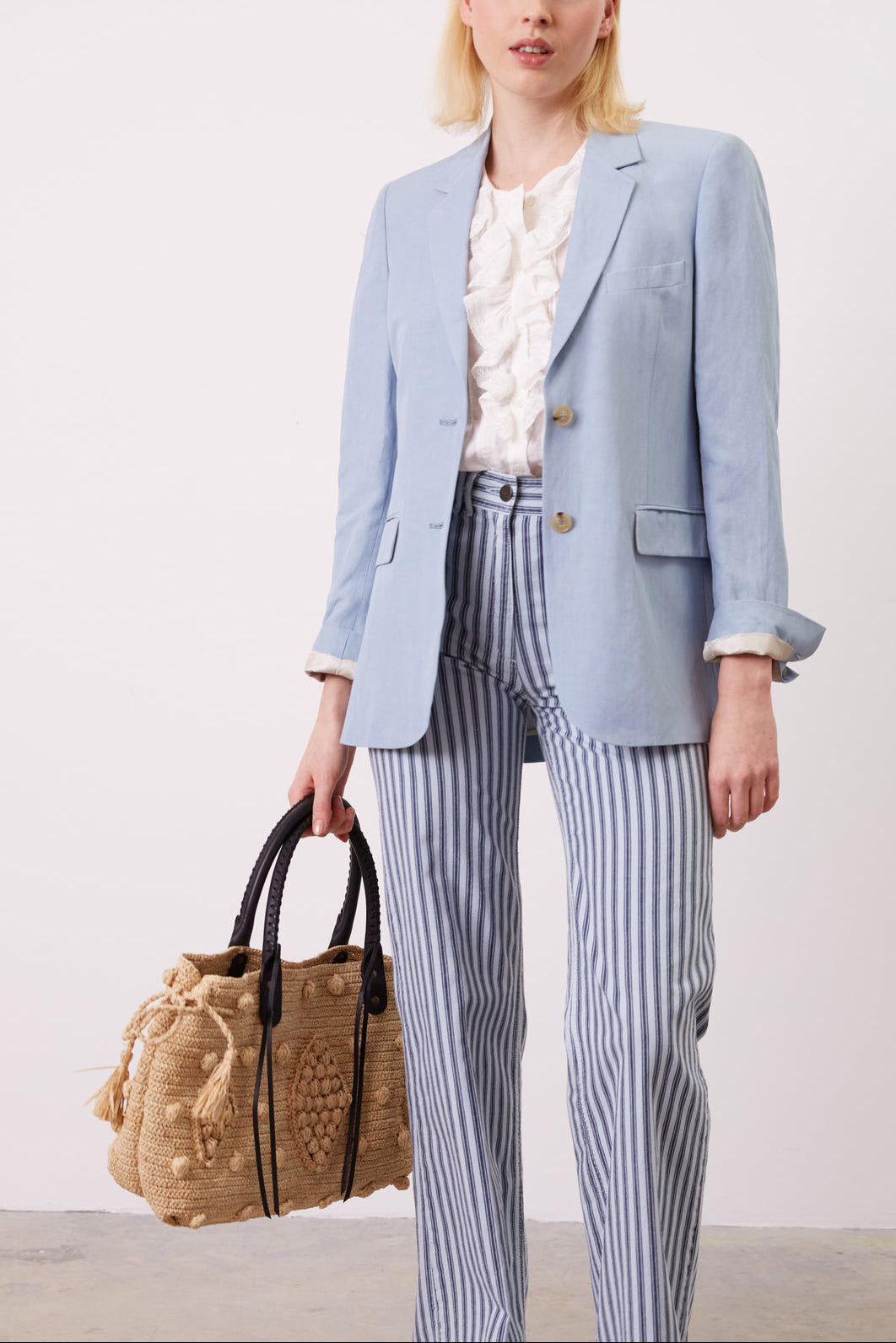 Veste de tailleur en lin mélangé - NATHIS Faume - seconde main