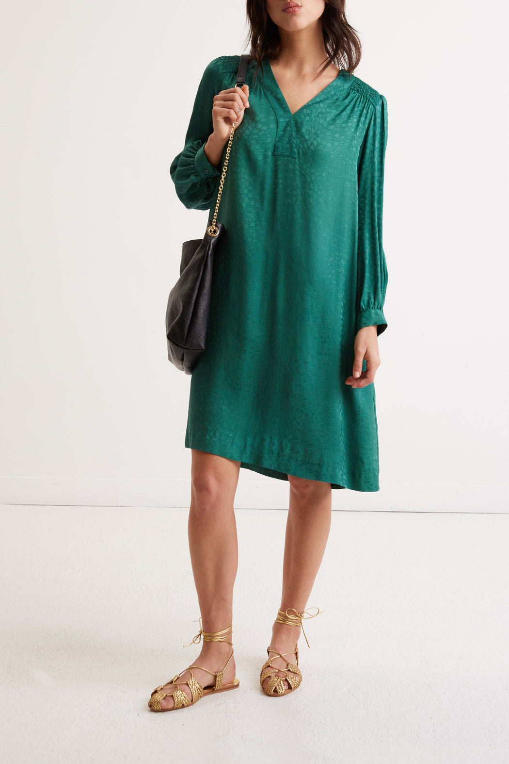 Robe courte et fluide jacquard - JOSEPHA Faume - seconde main