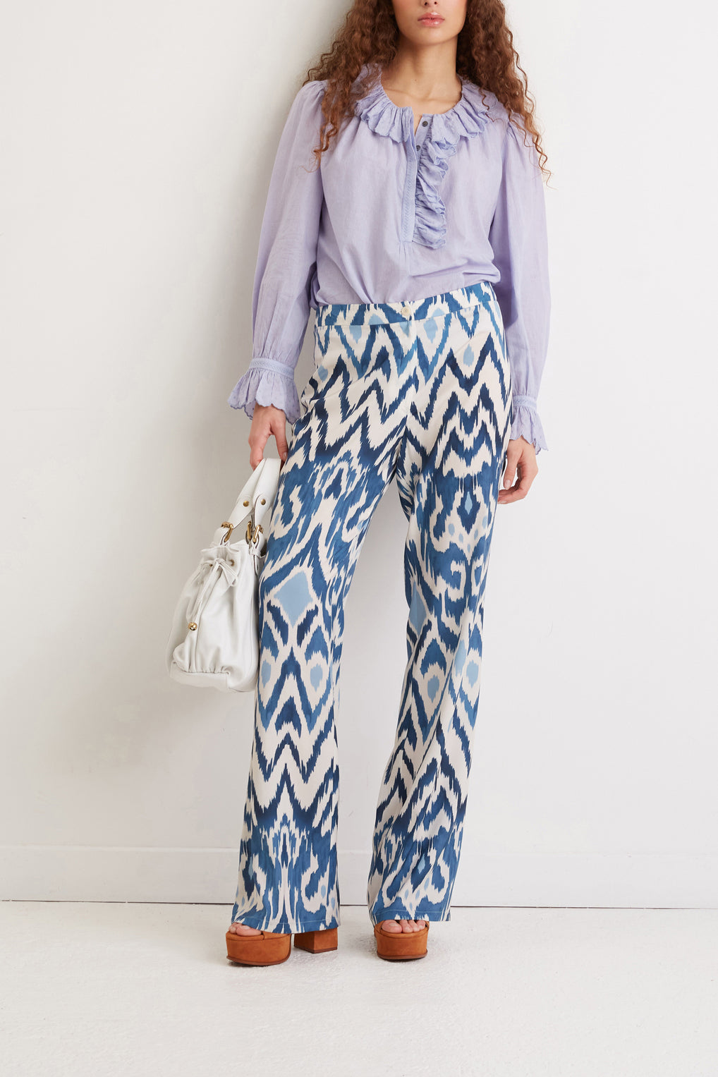 Pantalon large à motifs Ikat - ELEONA Faume - seconde main