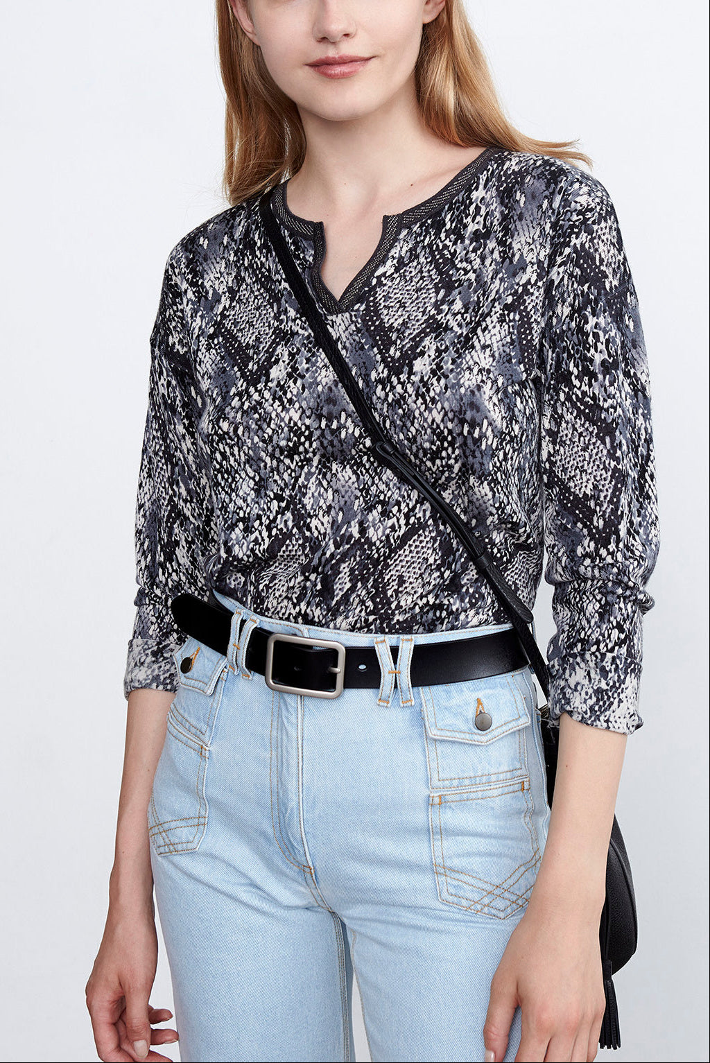 SLOAN - Pull tunisien à imprimé python Faume - seconde main