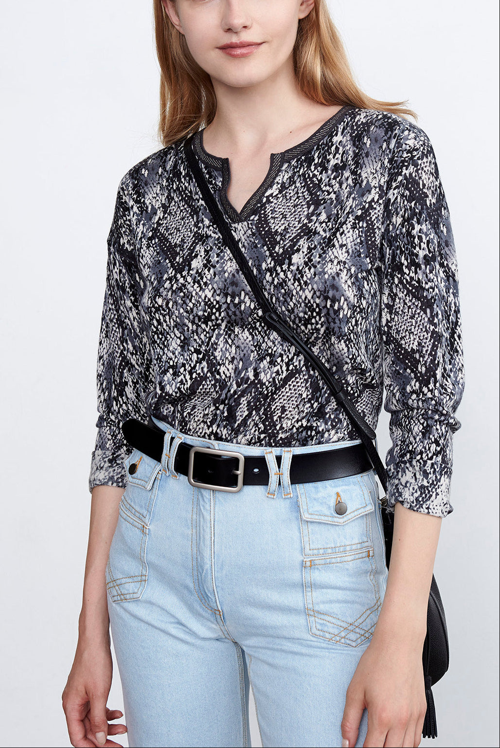 SLOAN - Pull tunisien à imprimé python Faume - seconde main