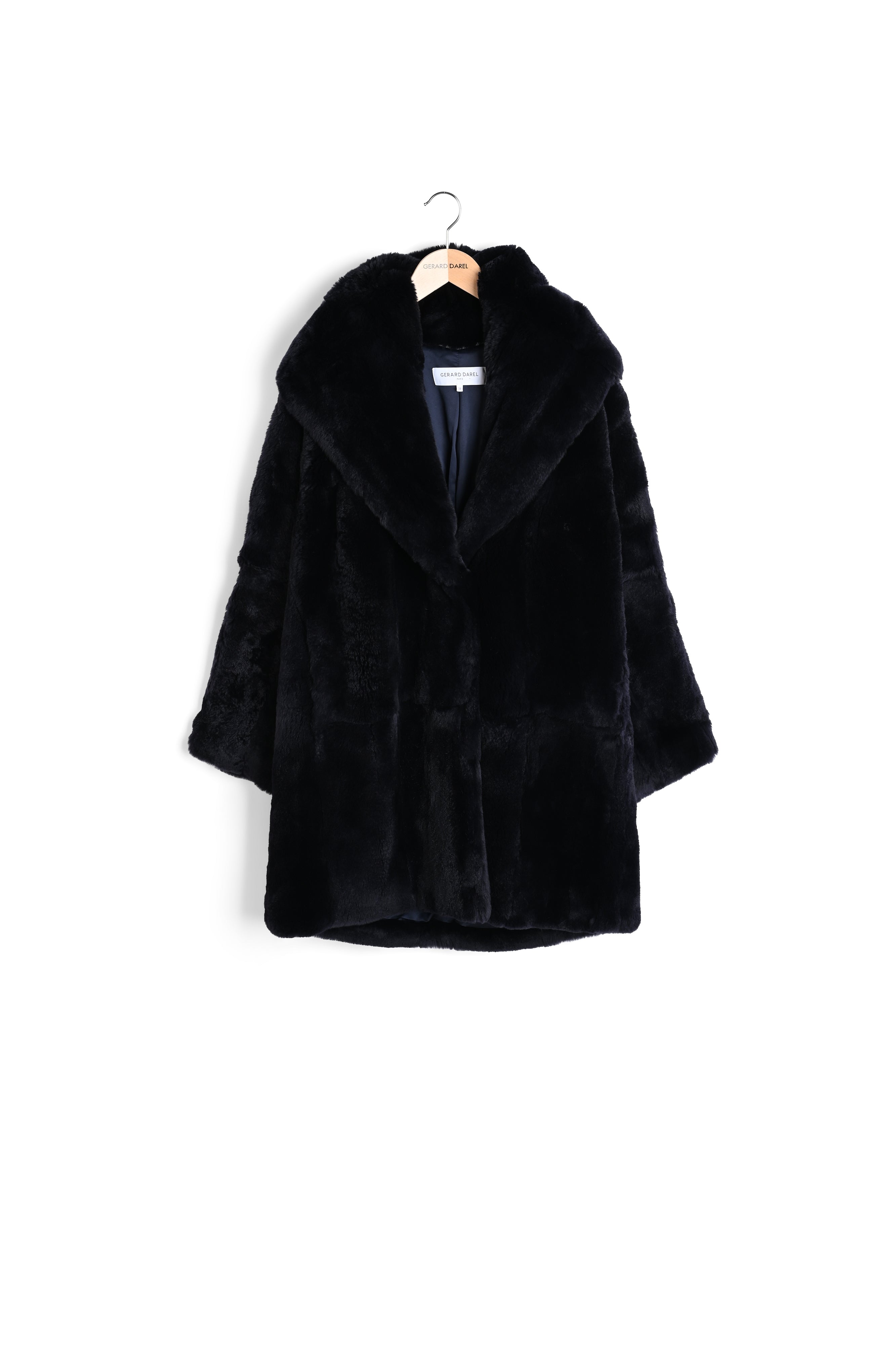 ABBIE - Manteau à capuche en lapin Faume - seconde main