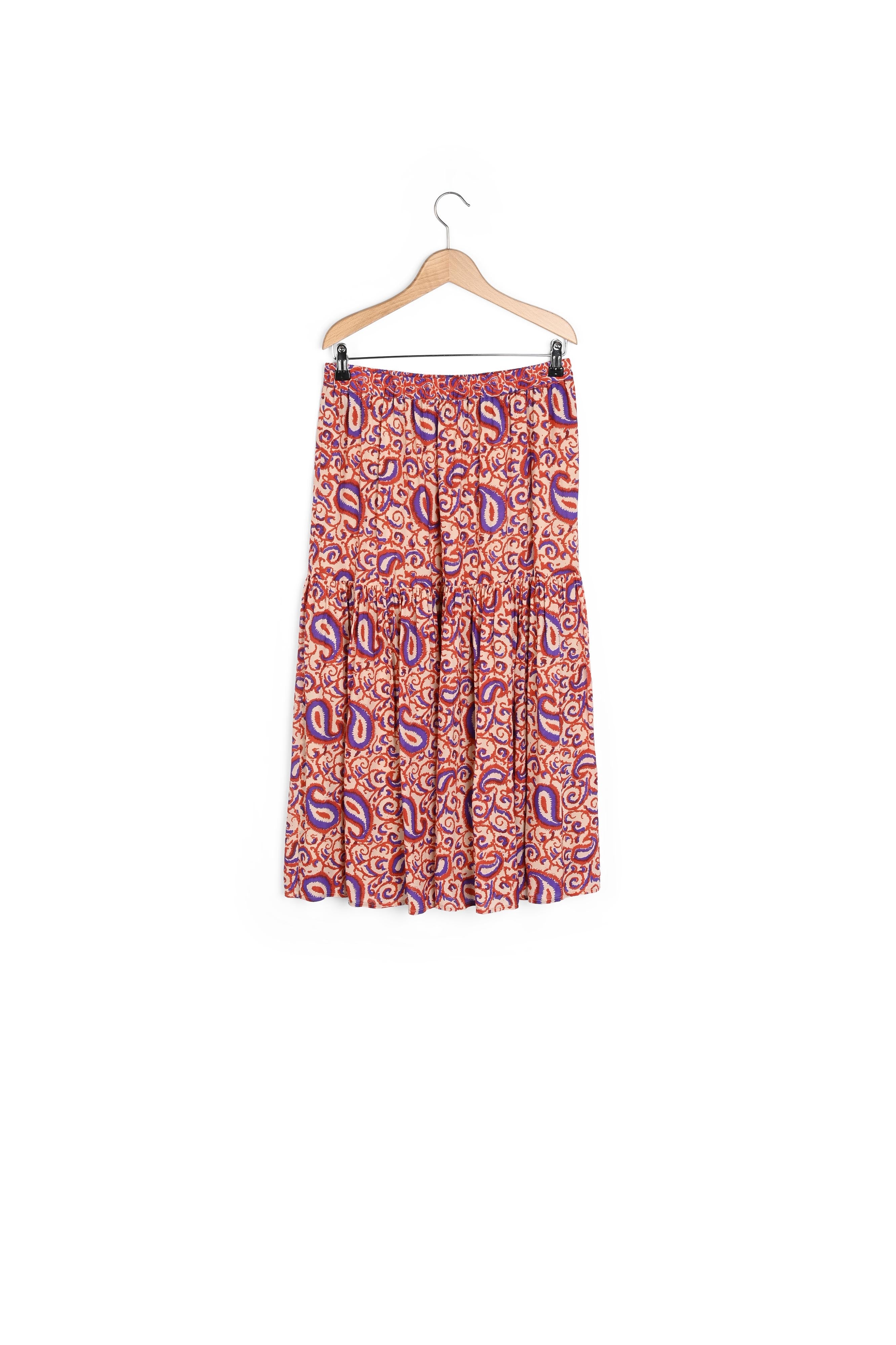 Jupe midi fluide imprimée - DAMYA Faume - seconde main