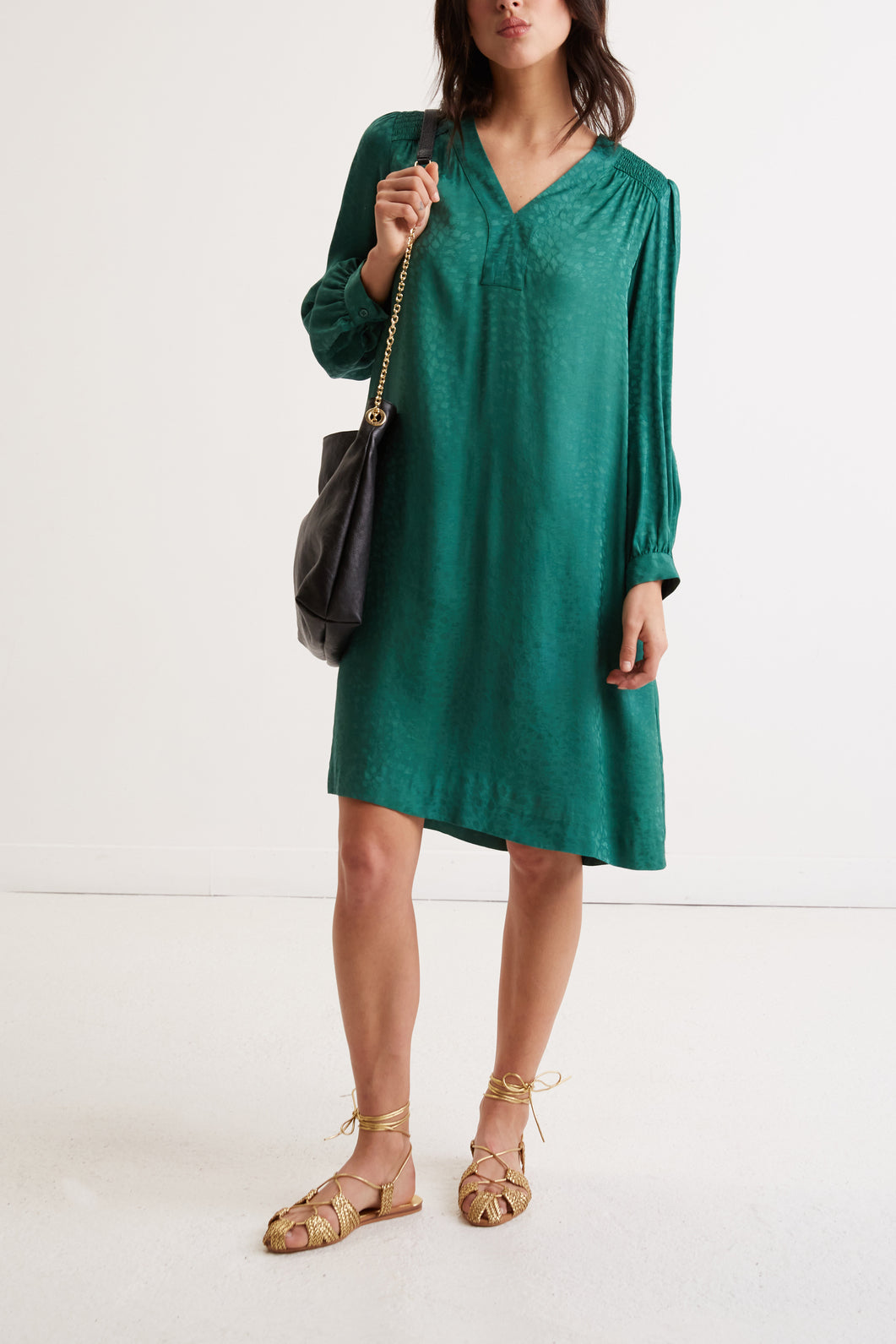 Robe courte et fluide jacquard - JOSEPHA Faume - seconde main