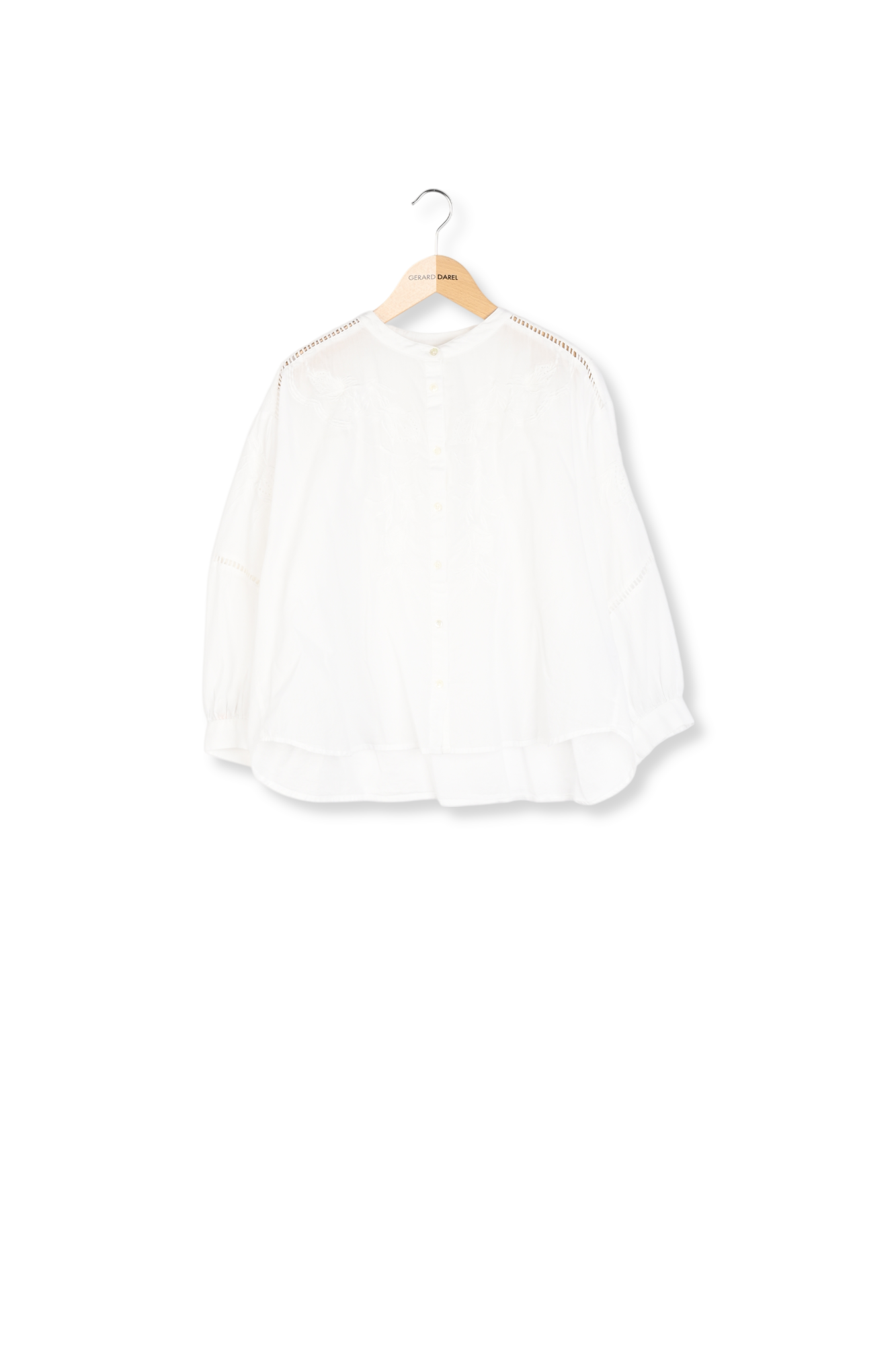 Chemise brodée en voile de coton - UCILLE Faume - seconde main