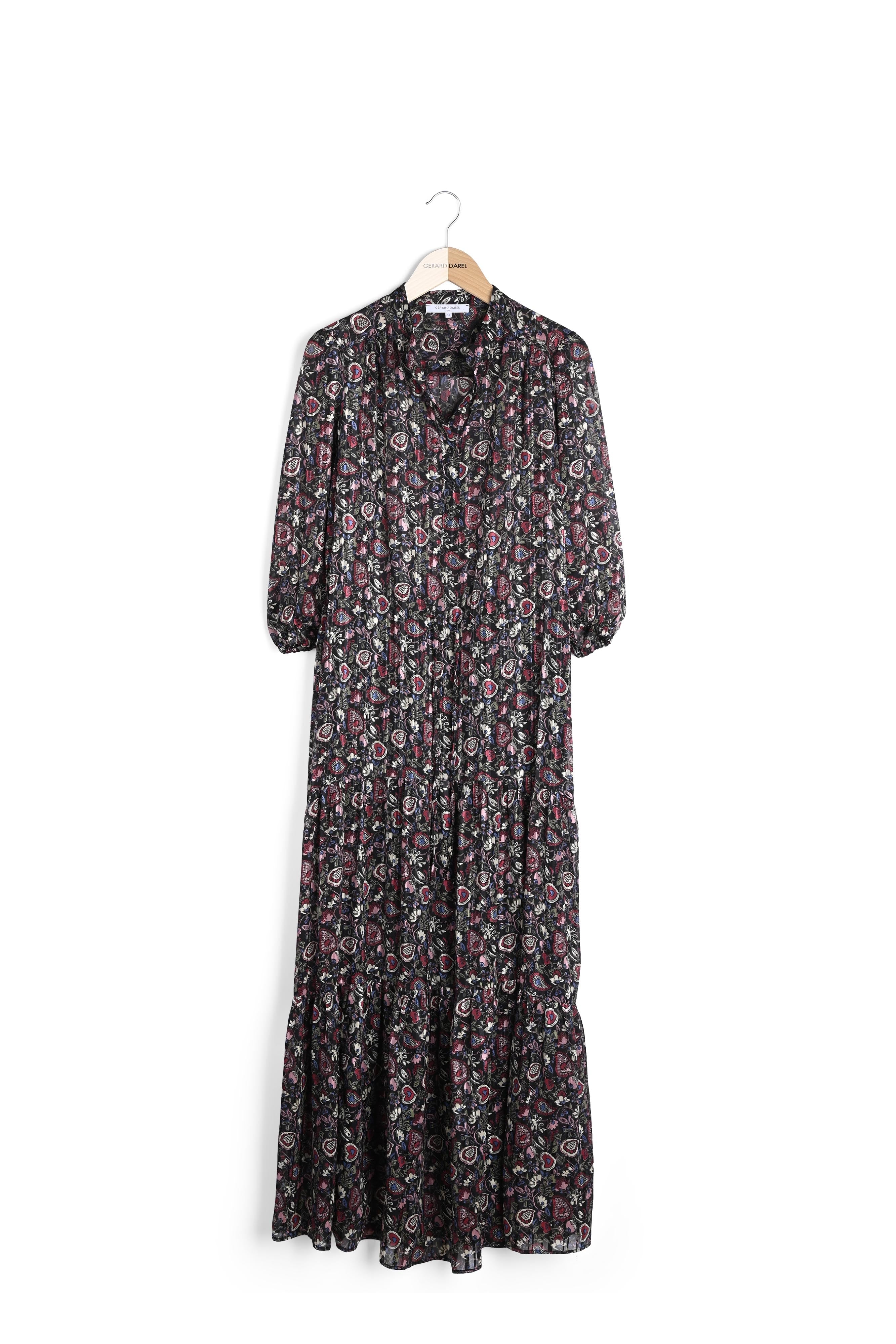 Robe bohème en mousseline lamée imprimée - JUANA Faume - seconde main