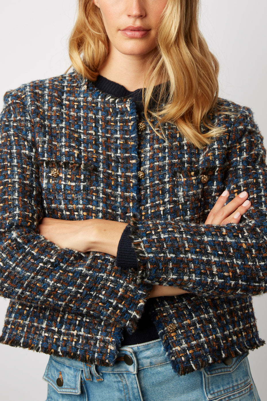 Veste courte en tweed et lurex - NONA Faume - seconde main