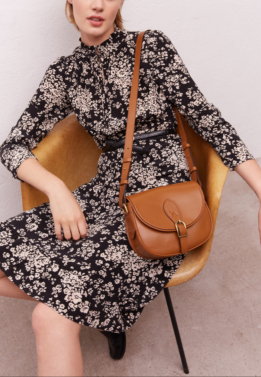 Robe longue en soie fleurie - JESS Faume - seconde main