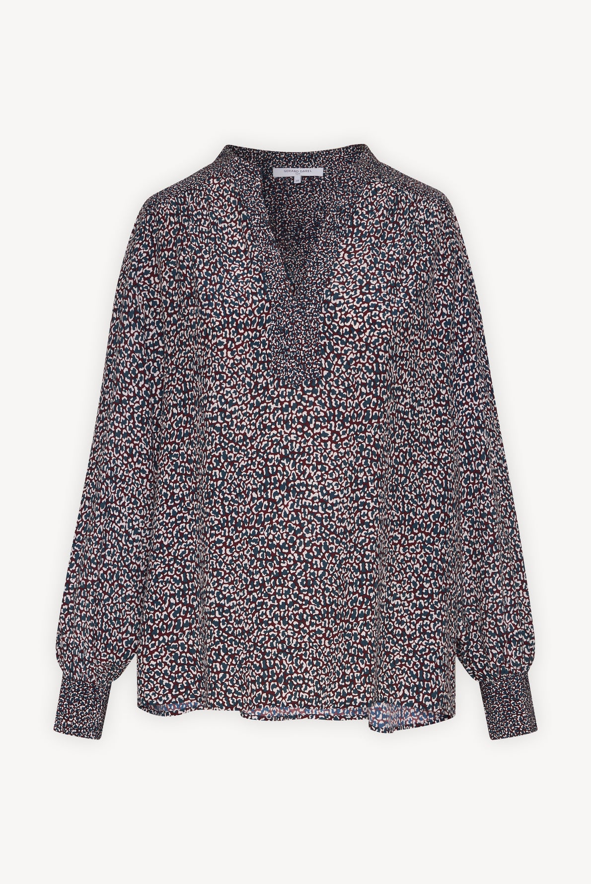 Blouse V à motif léopard - CEZANNE Faume - seconde main