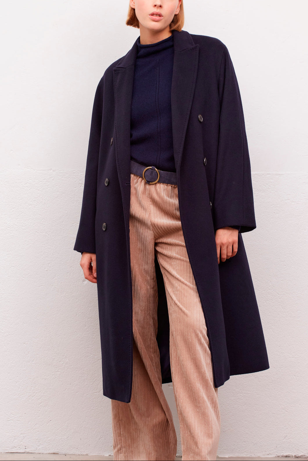 Manteau à double boutonnage en laine et cachemire - SUZY Faume - seconde main
