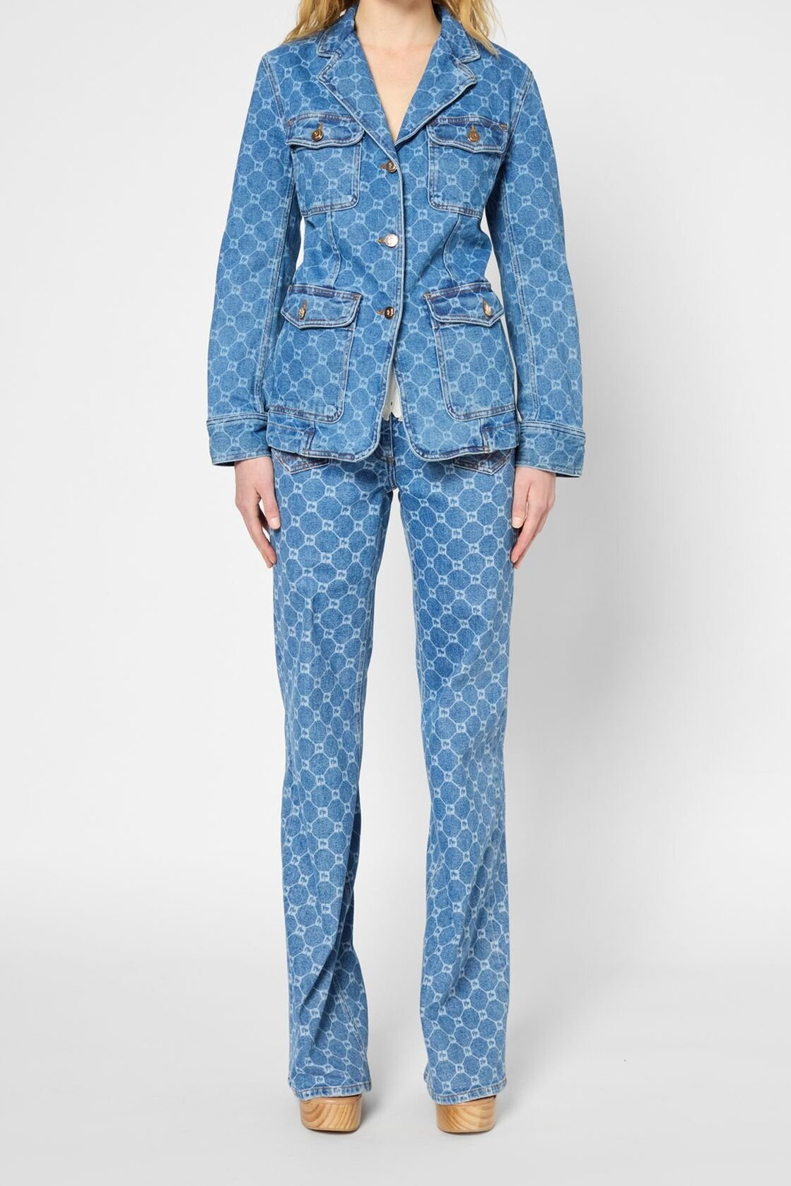 Veste en denim à monogramme - ROSANIA Faume - seconde main