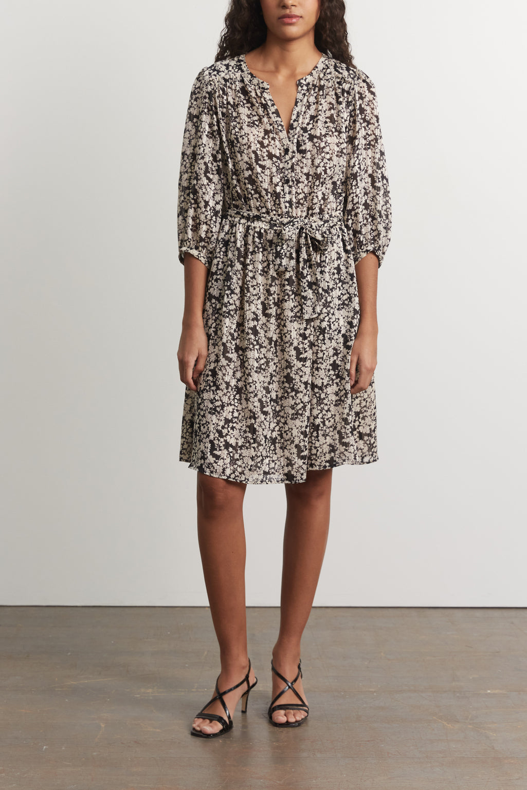 Robe imprimé fleuri bicolore - JUNON Faume - seconde main