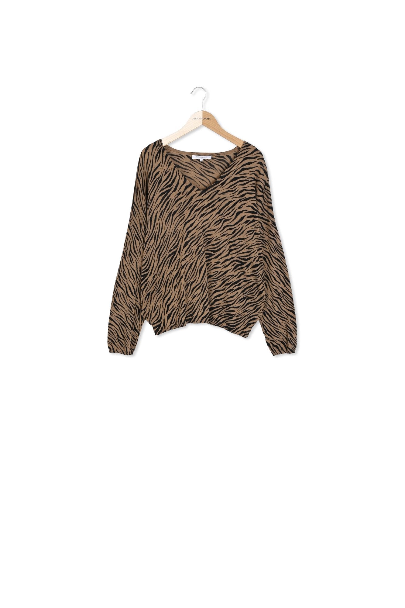 Pull en laine à imprimé animalier Faume - seconde main