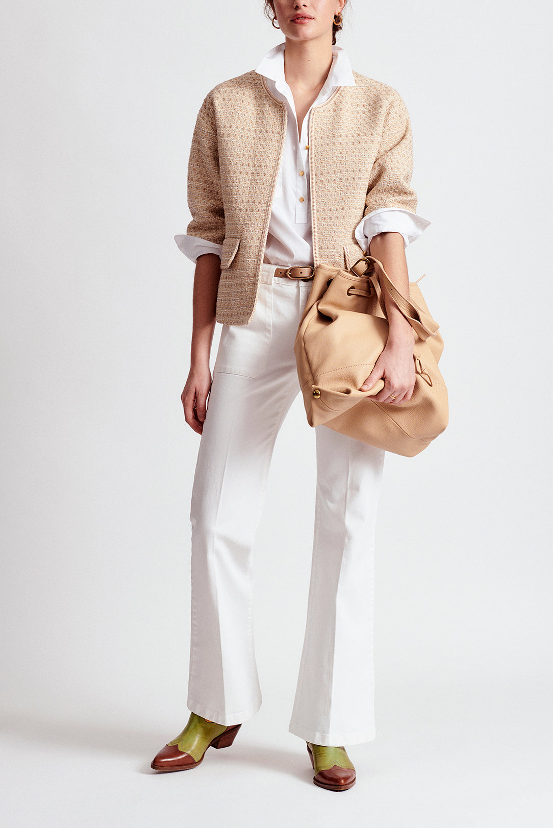 AGOSTINA - Veste en tweed avec Lurex Faume - seconde main