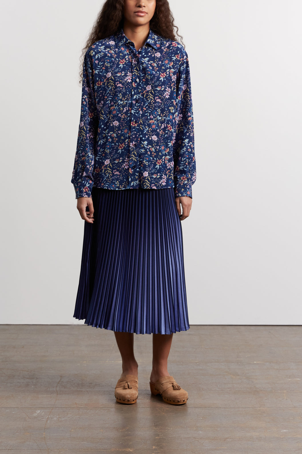 Chemisier en soie à motif floral - CHRISTIAN Faume - seconde main