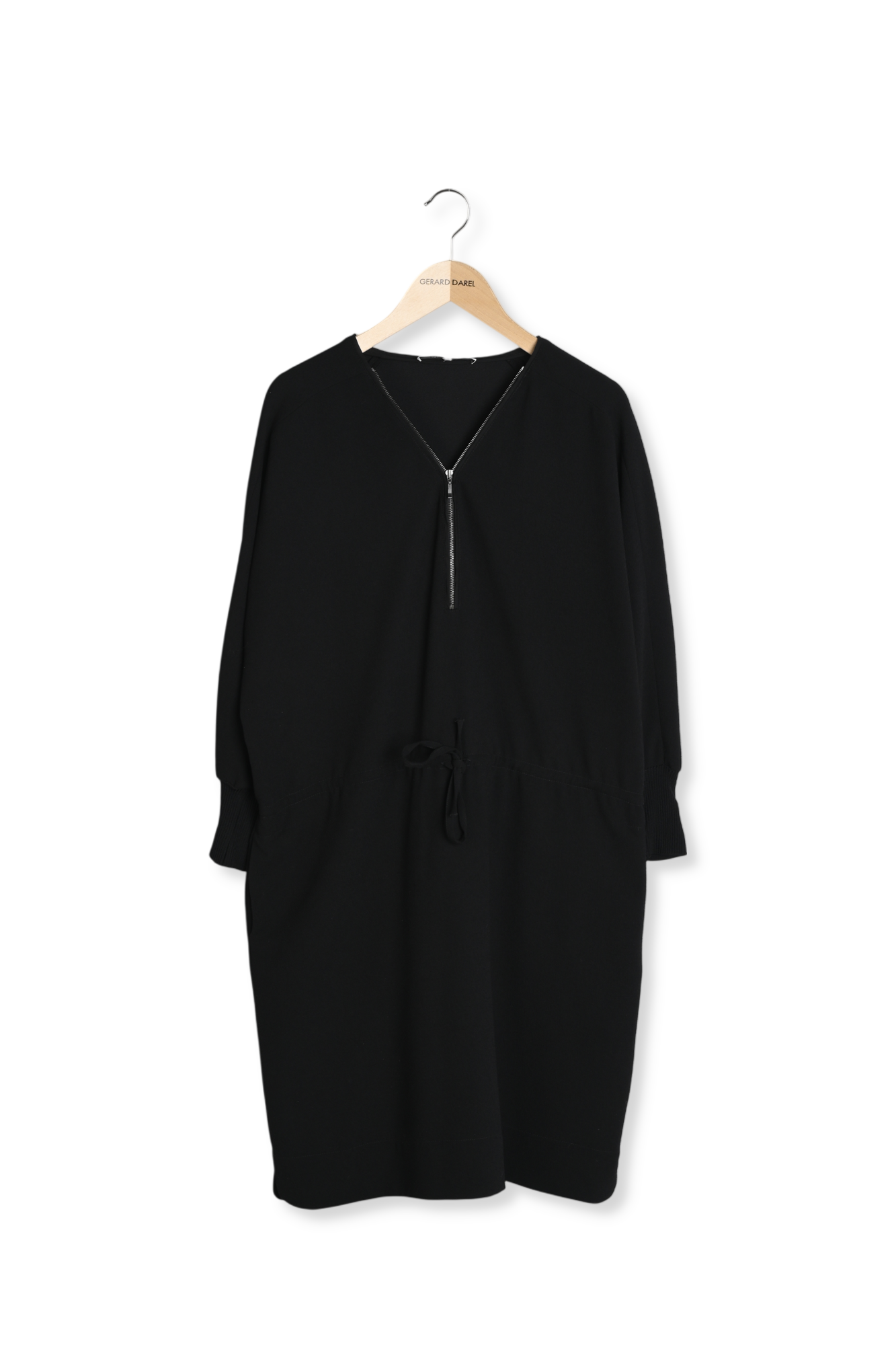 DONNA - Robe ceinturée en crêpe Faume - seconde main