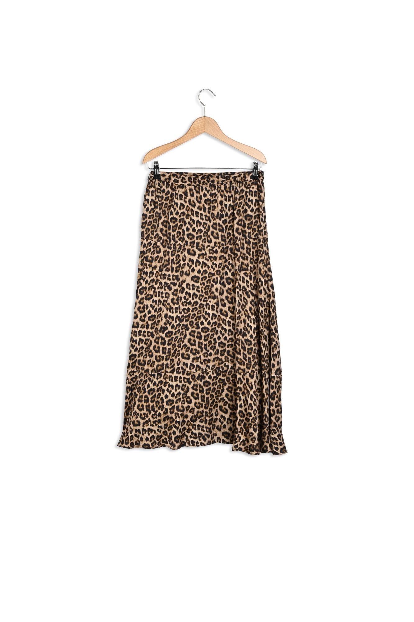 Jupe midi satinée léopard - CONSTANCE Faume - seconde main