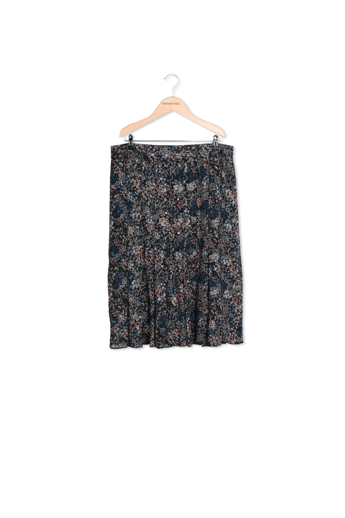 Melissa - Jupe midi imprimée avec Lurex et plis Faume - seconde main