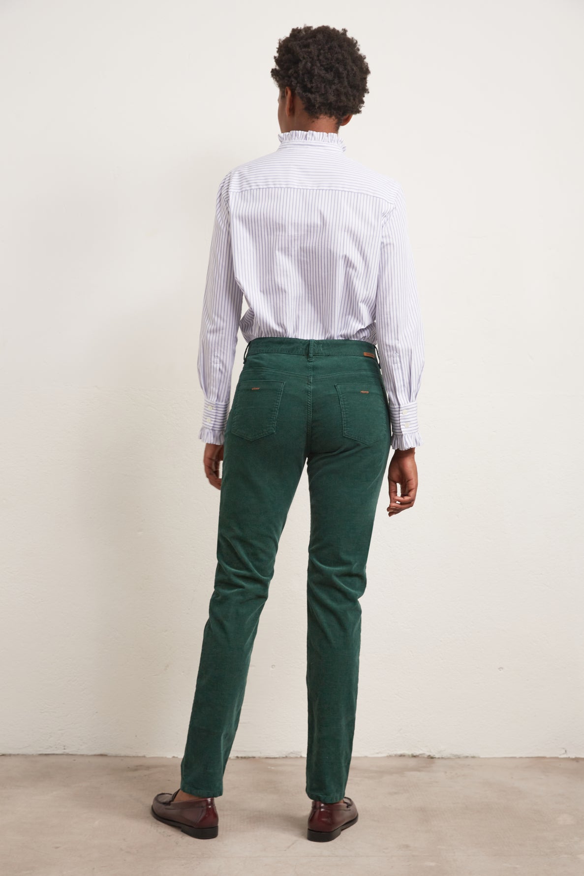 LETIZIA -Pantalon droit en velours côtelé Faume - seconde main