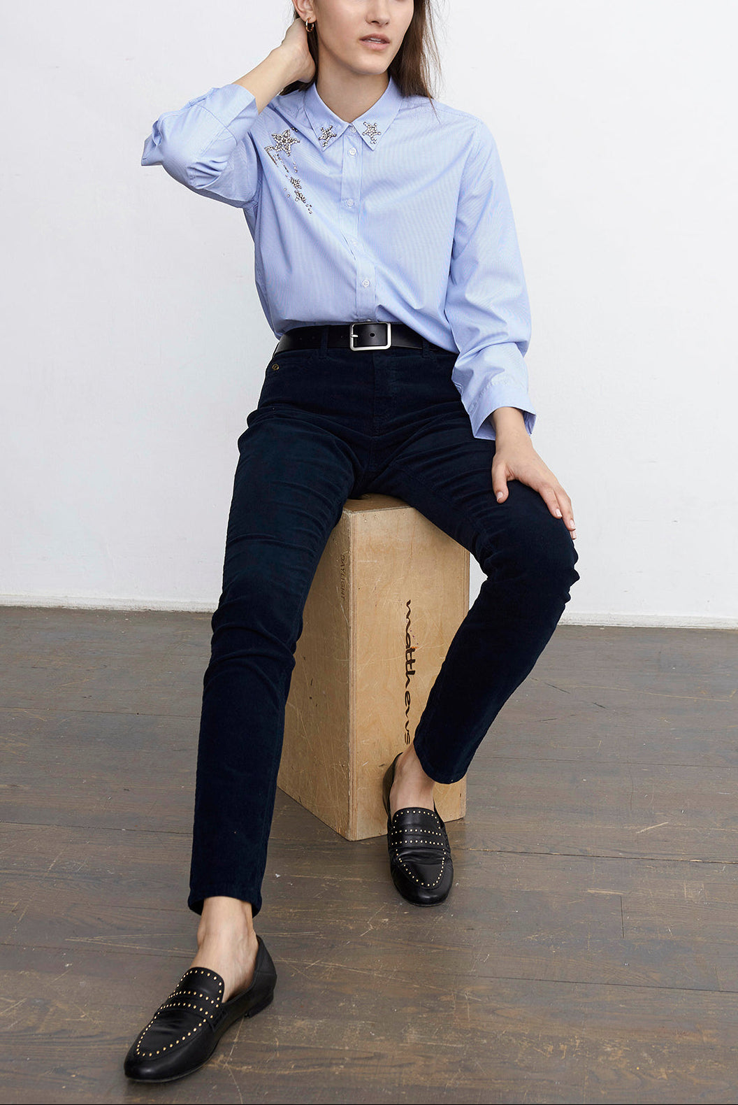 LEONORE - Pantalon droit en velours côtelé Faume - seconde main