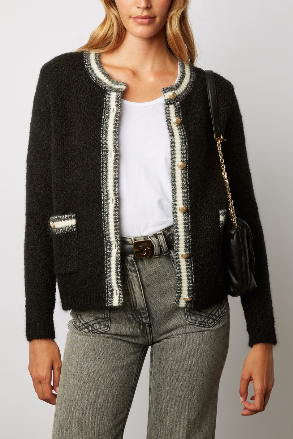 Gilet épais en laine et mohair mélangés - LESSANDRA Faume - seconde main