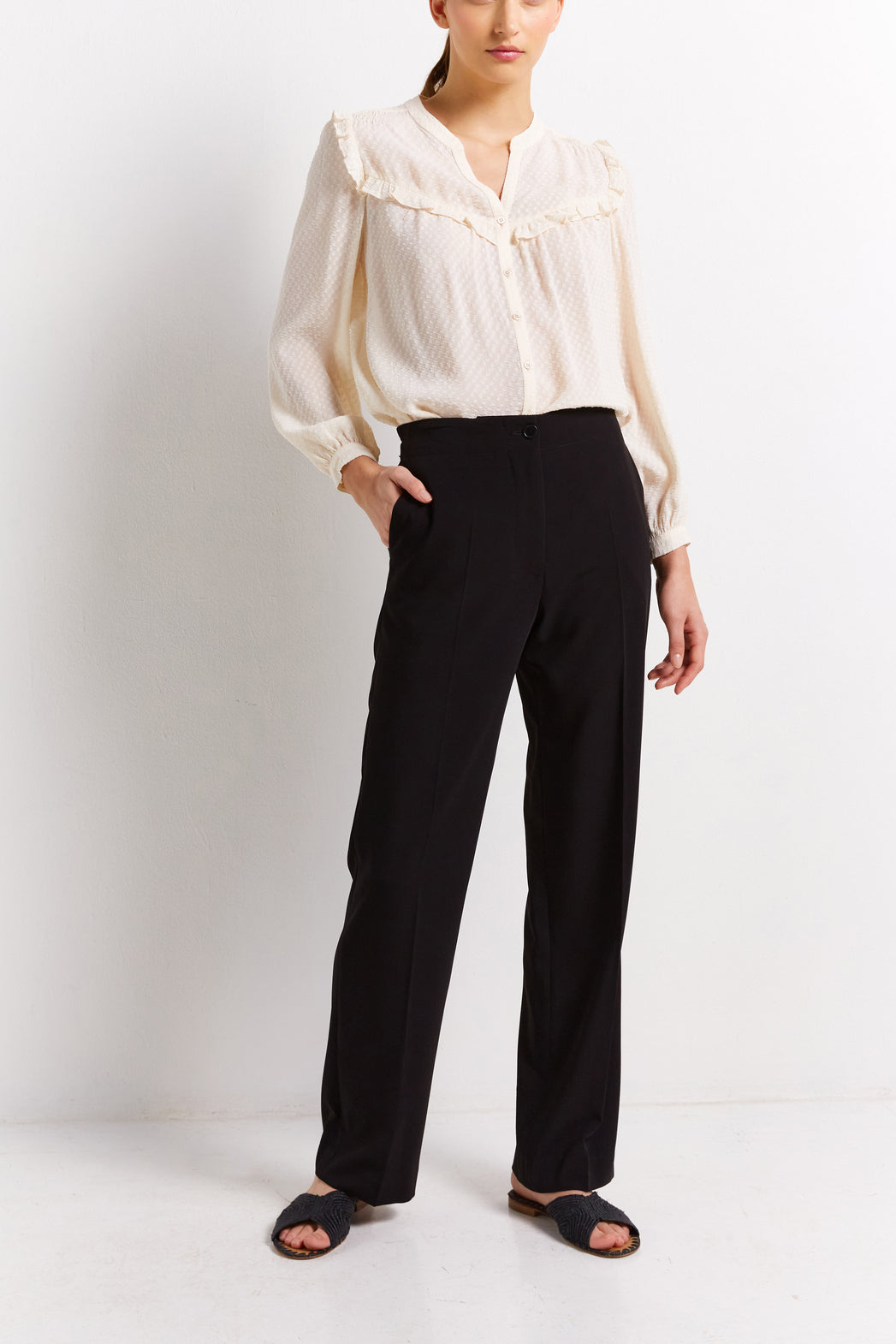 Pantalon droit noir - JOSIE Faume - seconde main