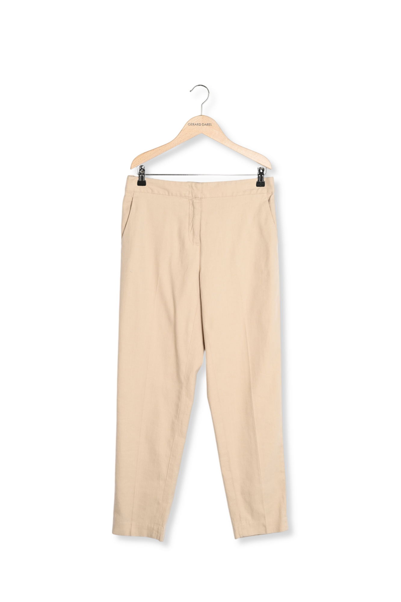 MANELLE - Pantalon droit 7/8 en lin et coton Faume - seconde main