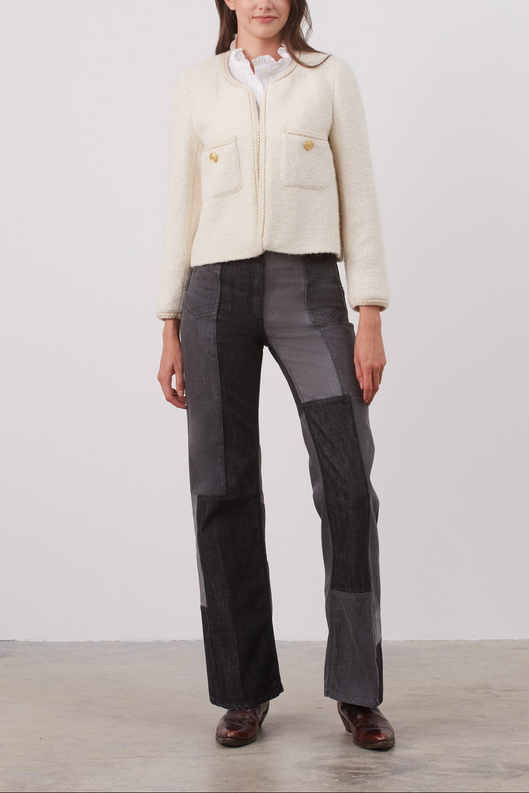 Veste tweed à galon tressé - NEREA Faume - seconde main