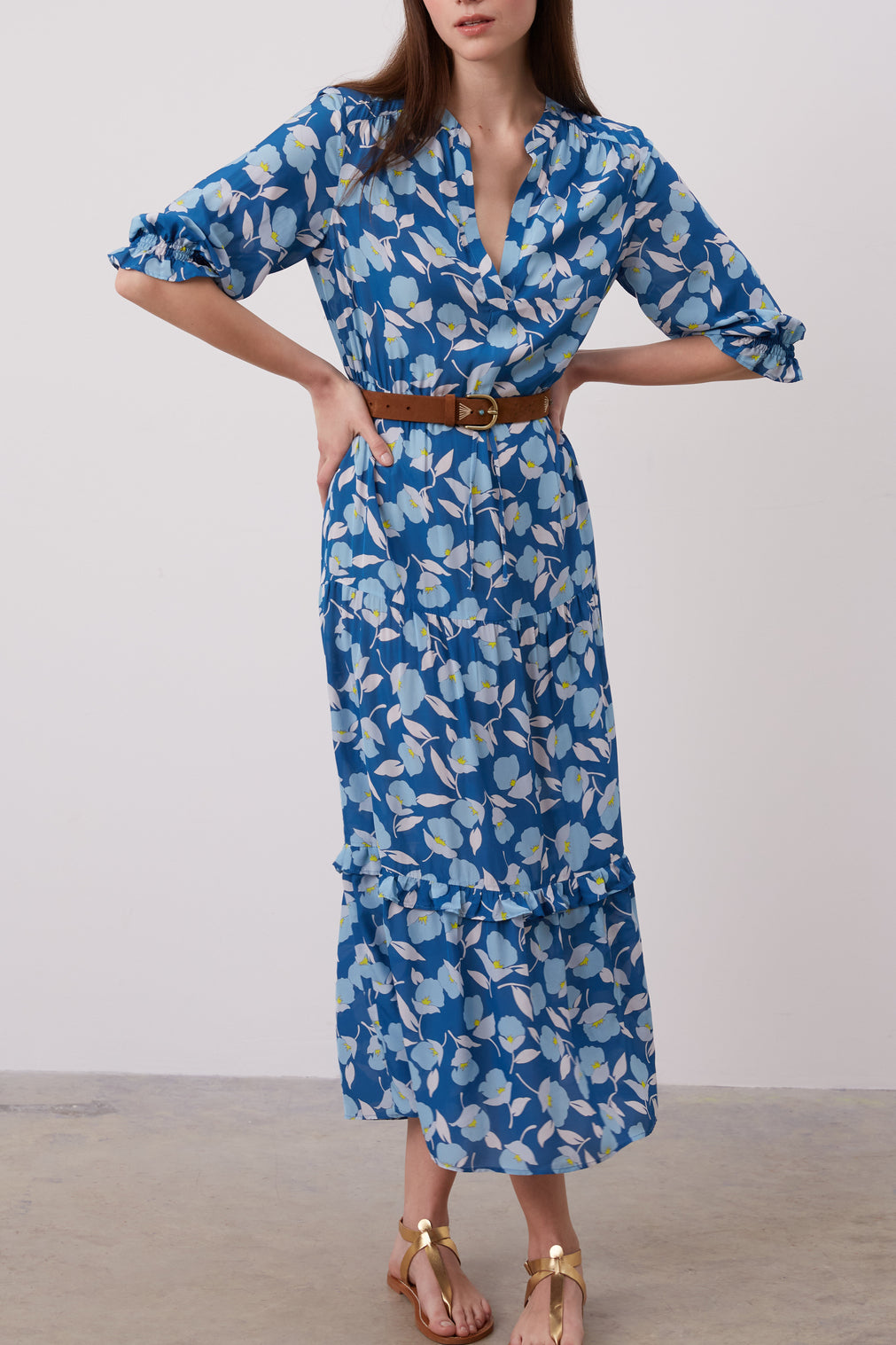 Robe longue Pivoines - ANNEA Faume - seconde main