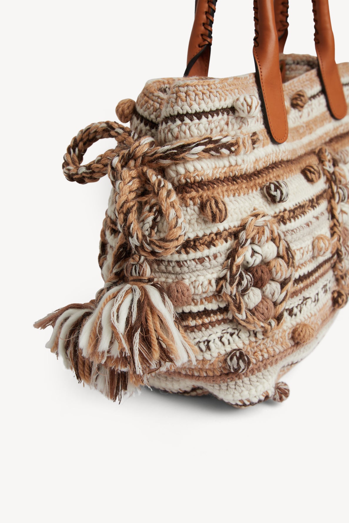 Sac à main en crochet de laine chiné - 24GD Faume - seconde main