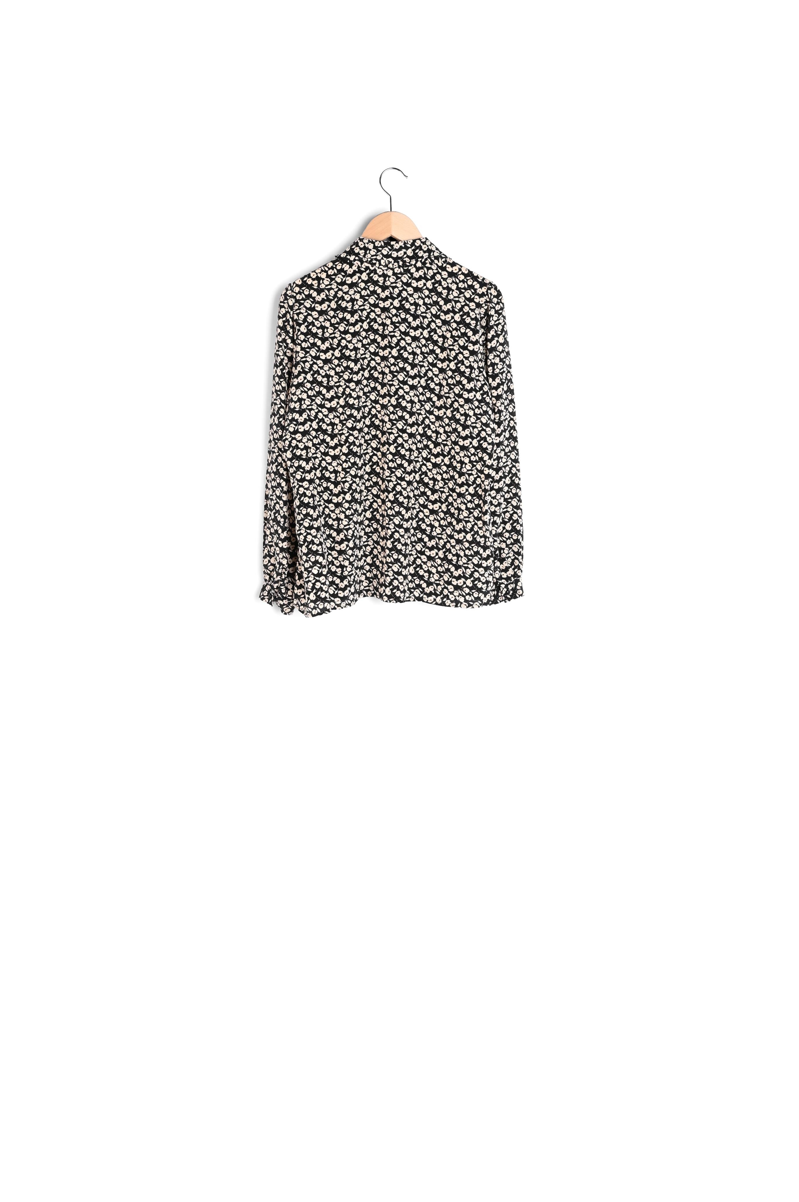 Chemise fleurie avec volants et plis - CHEYENNE Faume - seconde main